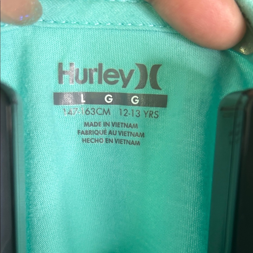 Hurley Boys Turquoise Tee - Picture 2 of 5